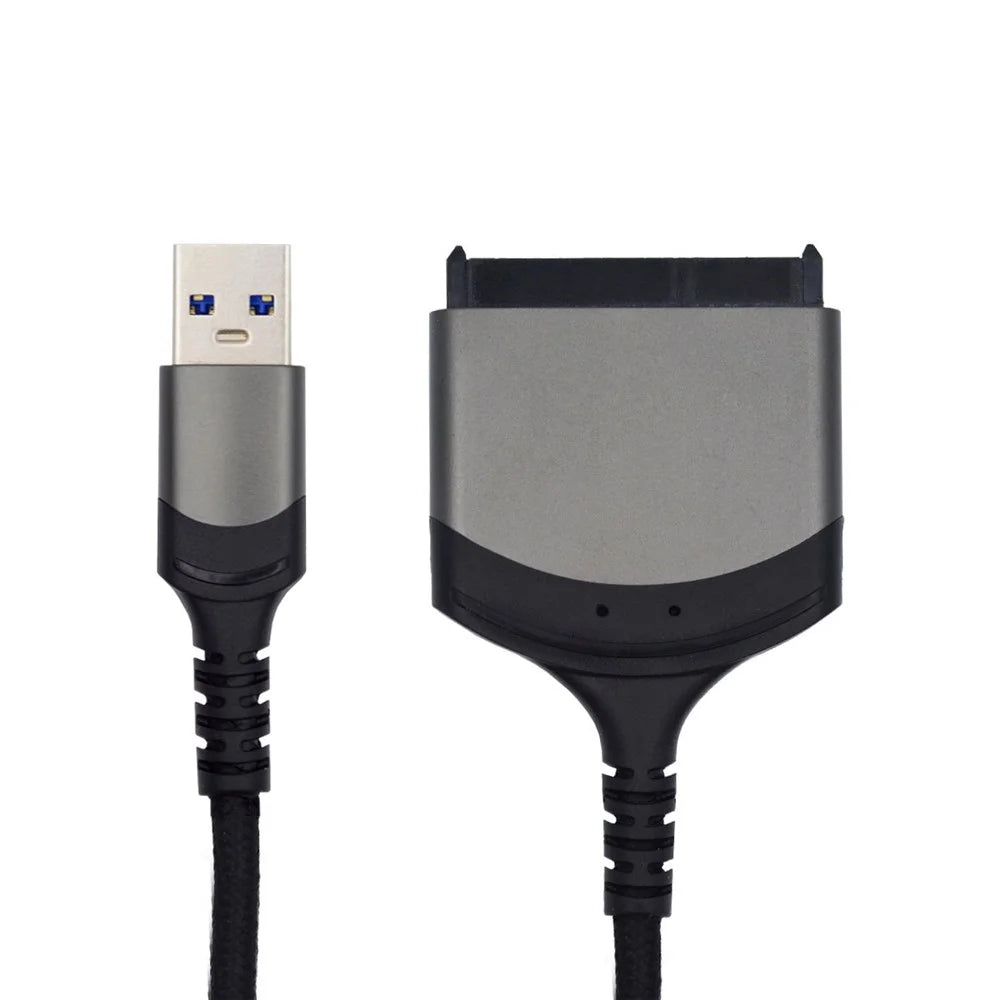 U3-077-SL 5Gbps USB 3.0 Type-A to SATA 22 Pin Adapter Cable for 2.5" Hard Disk Driver SSD (Total Length: 25cm) - 6