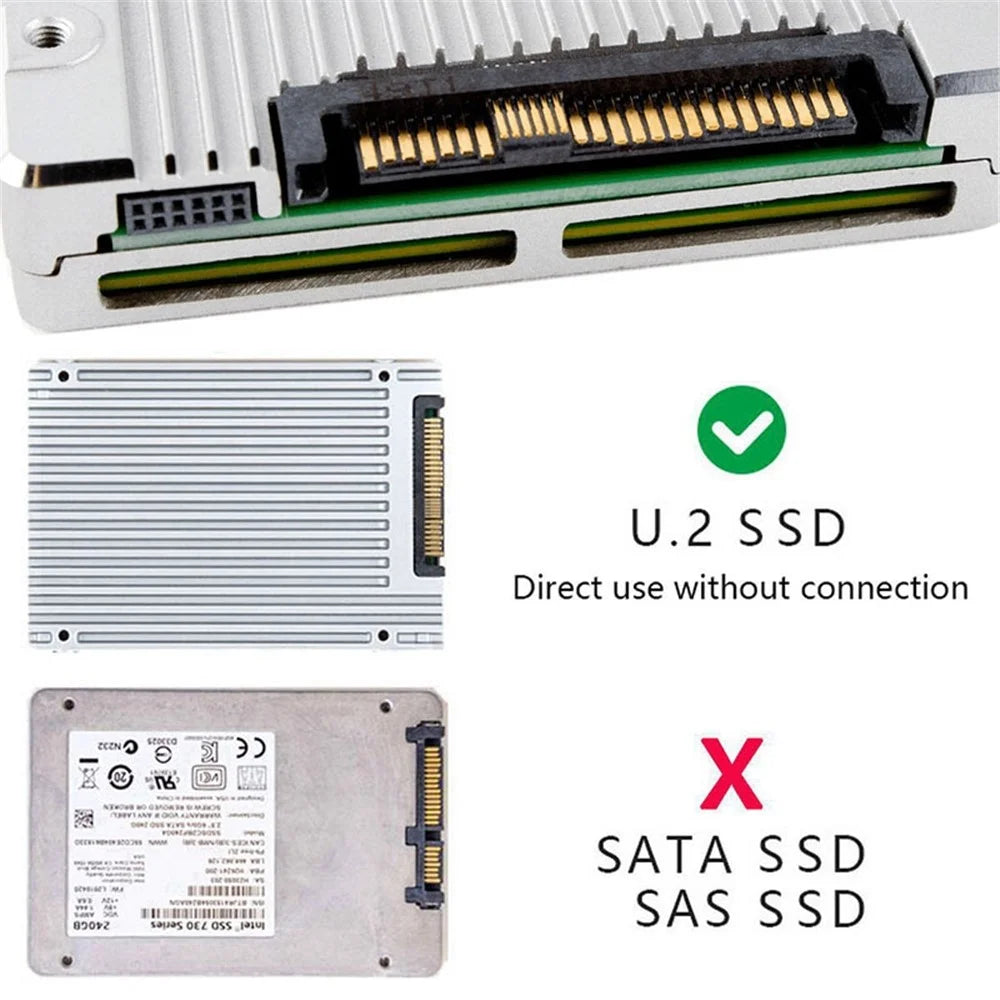SF-027 SFF-8639 U.2 Male to Female Extension Adapter NVME PCIe SSD Extension Convertor - 3