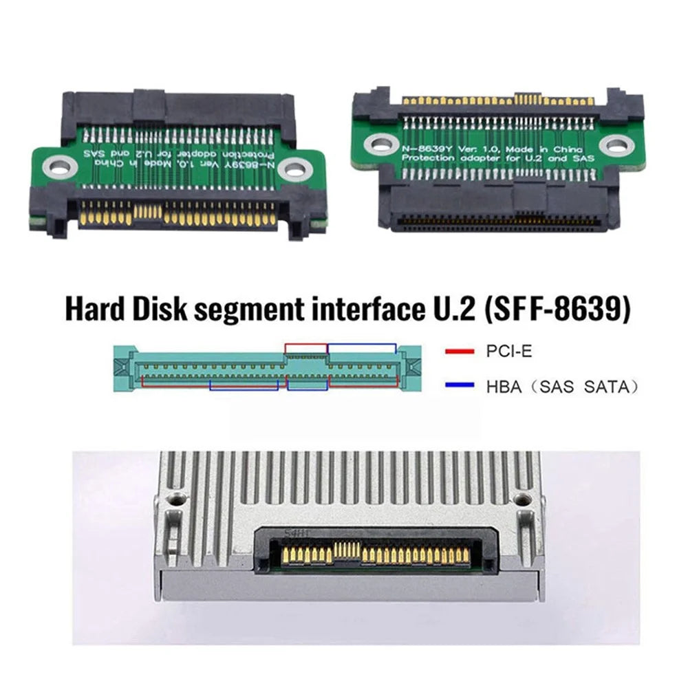SF-027 SFF-8639 U.2 Male to Female Extension Adapter NVME PCIe SSD Extension Convertor - 4