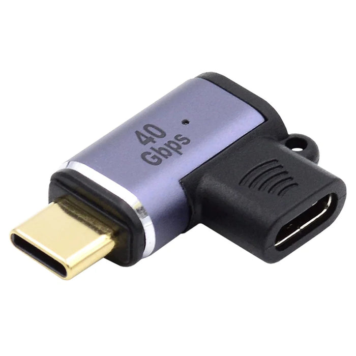 UC-028-LE 40Gbps USB4 Type-C Male to Female 90 Degrees Adapter Right Angled Magnetic Connector - 2