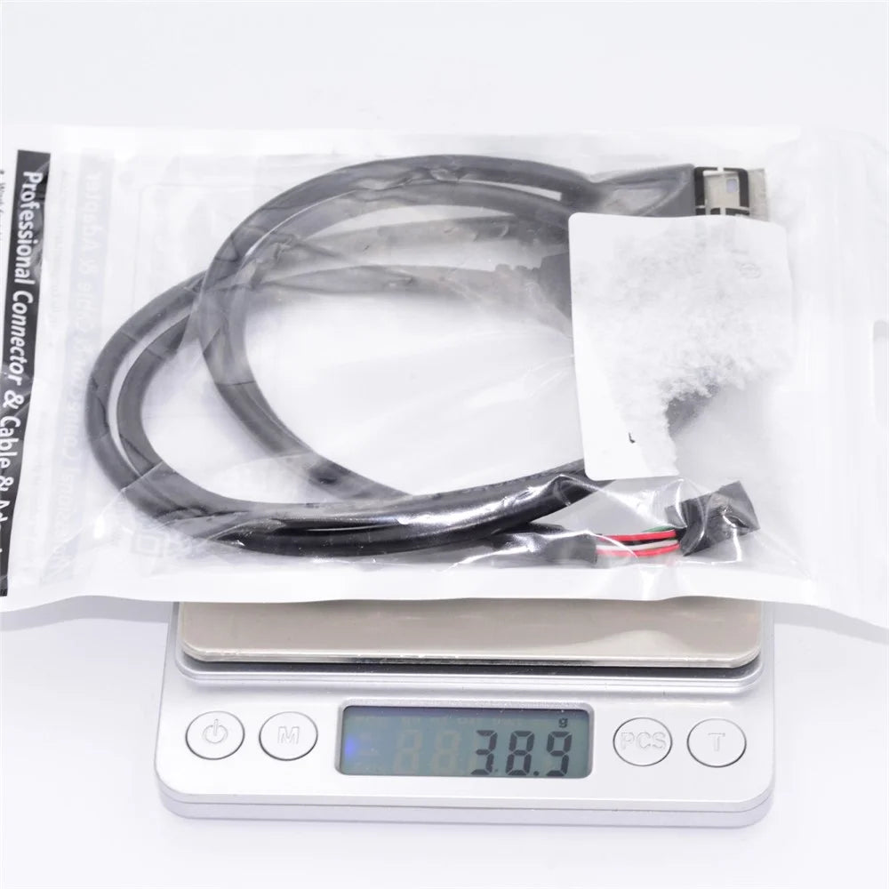 U2-128 50cm Motherboard 9Pin Female Housing to Dual USB 2.0 Male Type-A Cable - 7