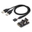 U2-128+UC-022 Dual USB 3.1 Front Panel Socket Key-A Type-E to USB 2.0 Type-A + 9Pin Cable Extension Adapter - 1