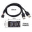 U2-128+UC-022 Dual USB 3.1 Front Panel Socket Key-A Type-E to USB 2.0 Type-A + 9Pin Cable Extension Adapter - 5