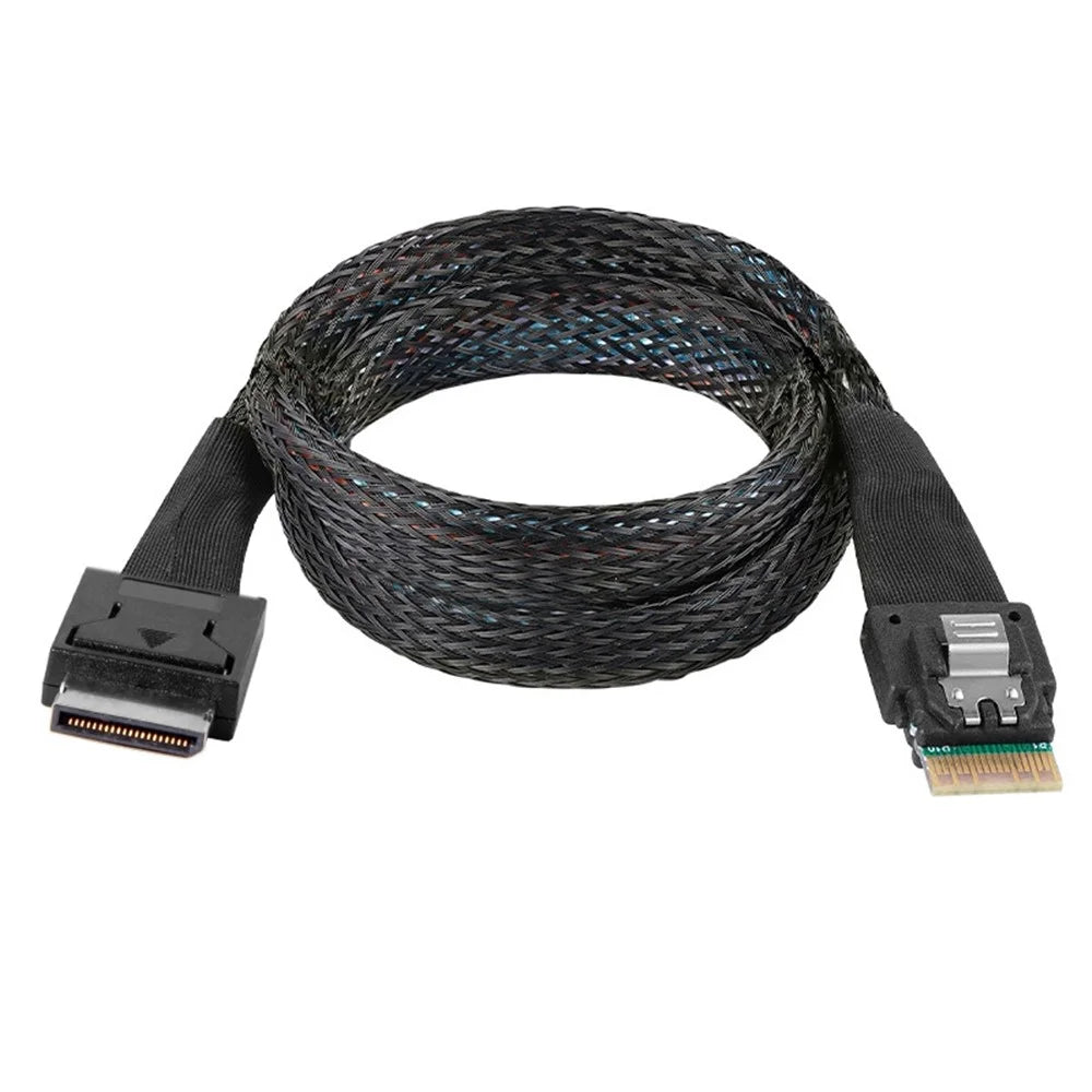SF-060-0.5M 50cm OcuLink PCIe PCI-Express SFF-8611 4i to SFF-8654 Slimline SSD Data Active Cable - 1