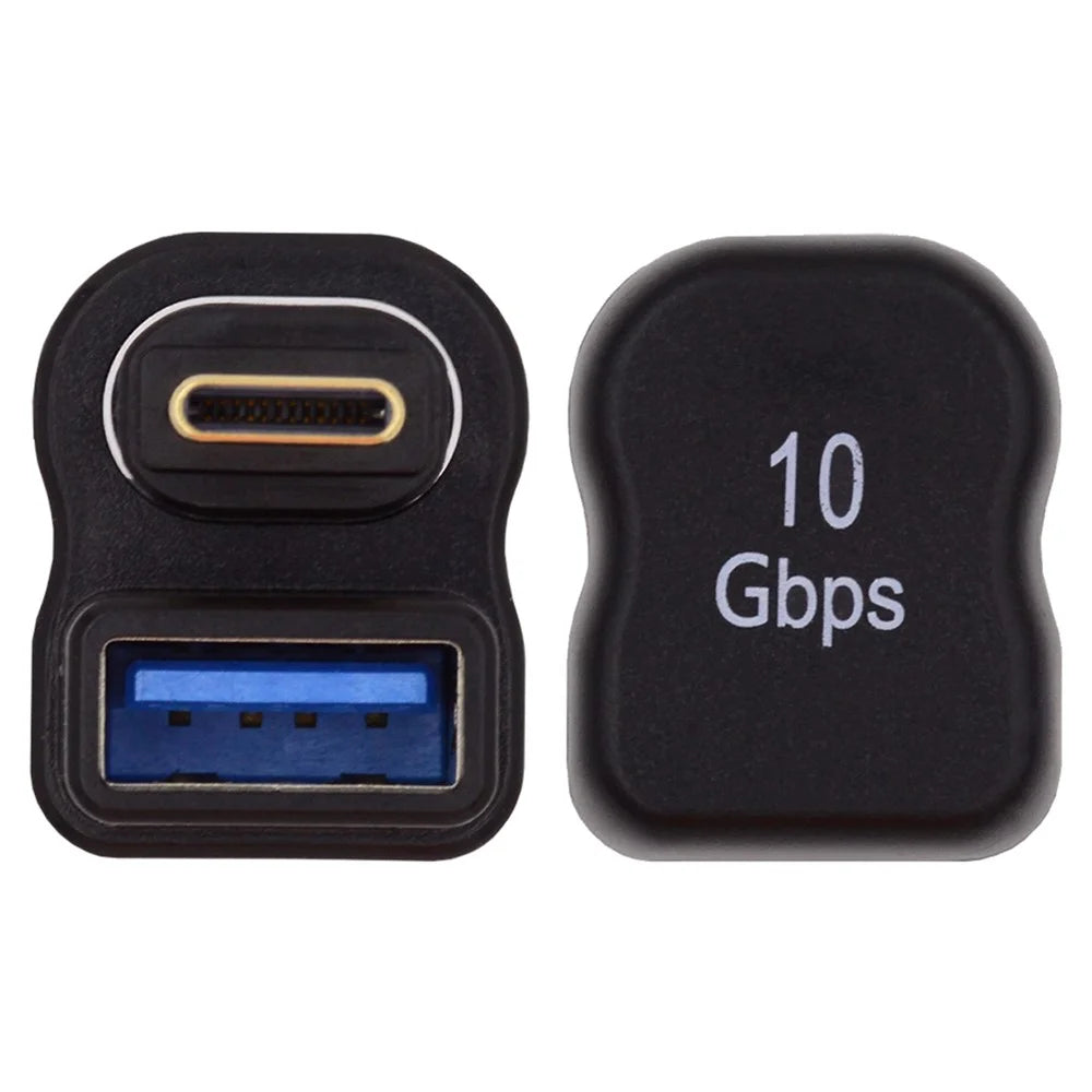UC-028-AFO Opposite U-Shape Back Angled Connector Magnetic USB-C Adapter Type-C Male to USB Female 10Gbps Data Transmission Convertor - 2