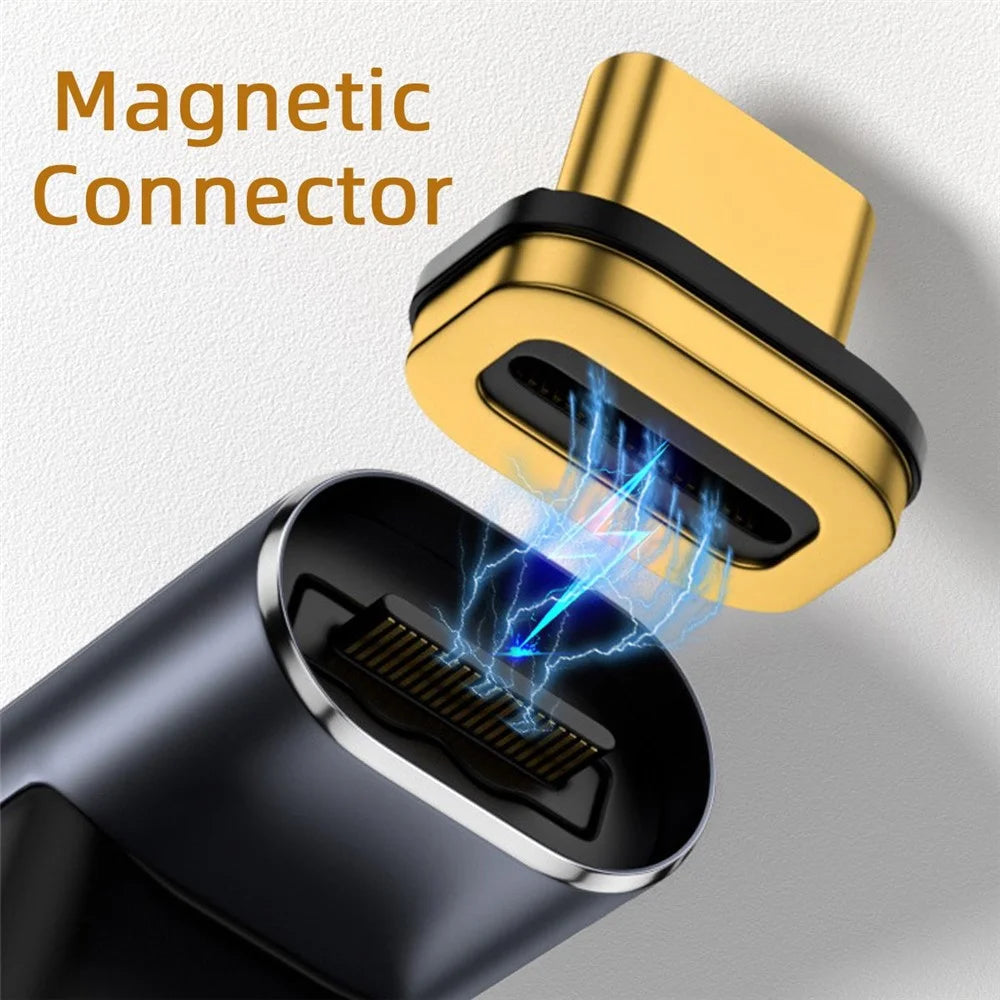 UC-028-AFO Opposite U-Shape Back Angled Connector Magnetic USB-C Adapter Type-C Male to USB Female 10Gbps Data Transmission Convertor - 7