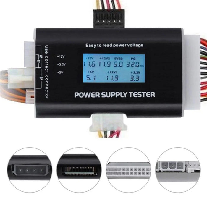 Digital LCD Display PC Computer Power Supply Tester ATX Measuring Checker Diagnostic Tool - 6