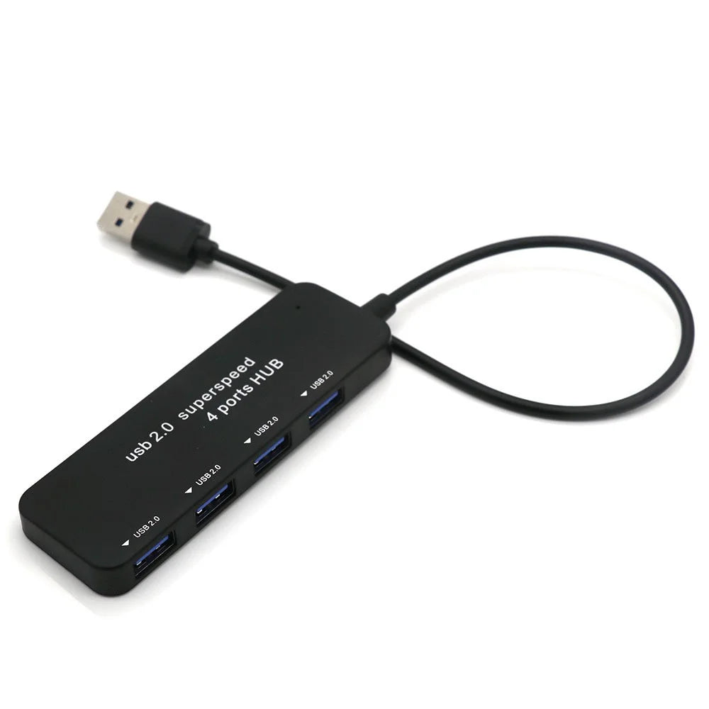 USB2.0 Docking Station USB2.0 to 4 USB2.0 Hub Multi-Port USB Adapter Hub for PC, Laptops - 1