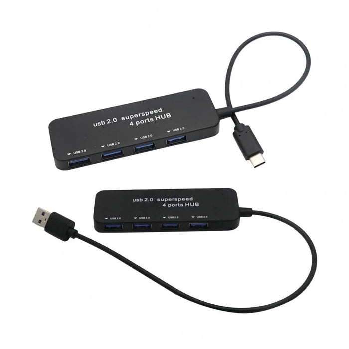 USB2.0 Docking Station USB2.0 to 4 USB2.0 Hub Multi-Port USB Adapter Hub for PC, Laptops - 5
