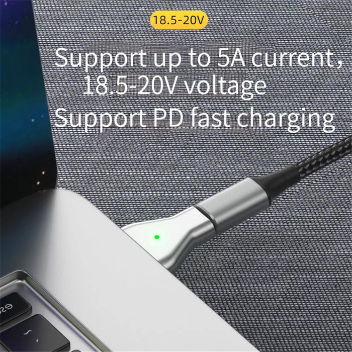 For MacBook Air / Pro USB Type-C to Compatible with Magsafe 2 Magnetic Adapter Aluminum Alloy PD Fast Charging Adapter with Indicator Light - 7