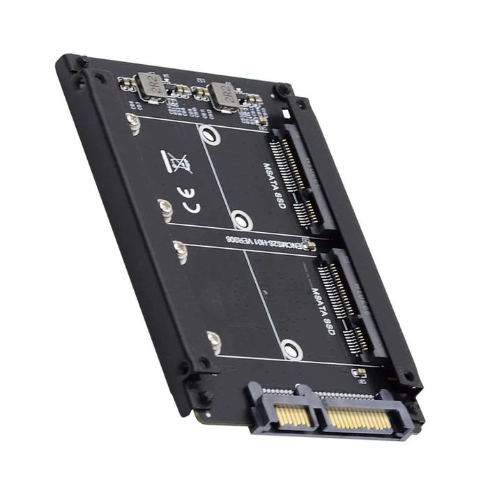 SA-049 Dual MSATA Mini-SATA SSD Card JOBD Raid0 Span Bridge to 2.5inch SATA Combo HDD Disk Drive Enclosure - 5