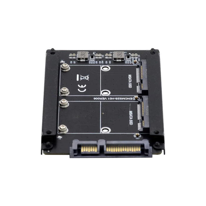 SA-049 Dual MSATA Mini-SATA SSD Card JOBD Raid0 Span Bridge to 2.5inch SATA Combo HDD Disk Drive Enclosure - 7
