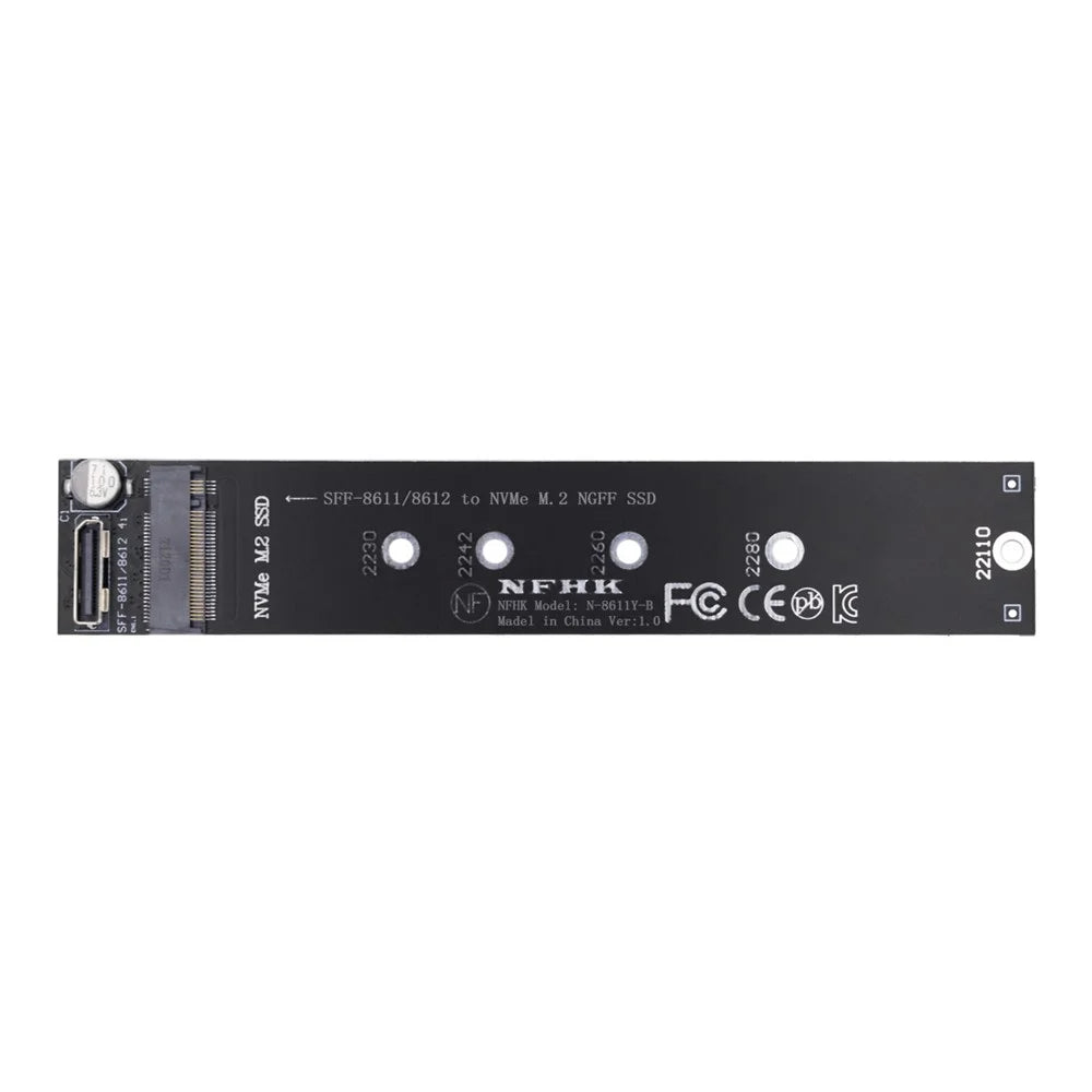SF-046 Oculink SFF-8612 SFF-8611 to M.2 Kit NGFF M-Key to NVME PCIe SSD 2280 22110mm Adapter for Mainboard - 7