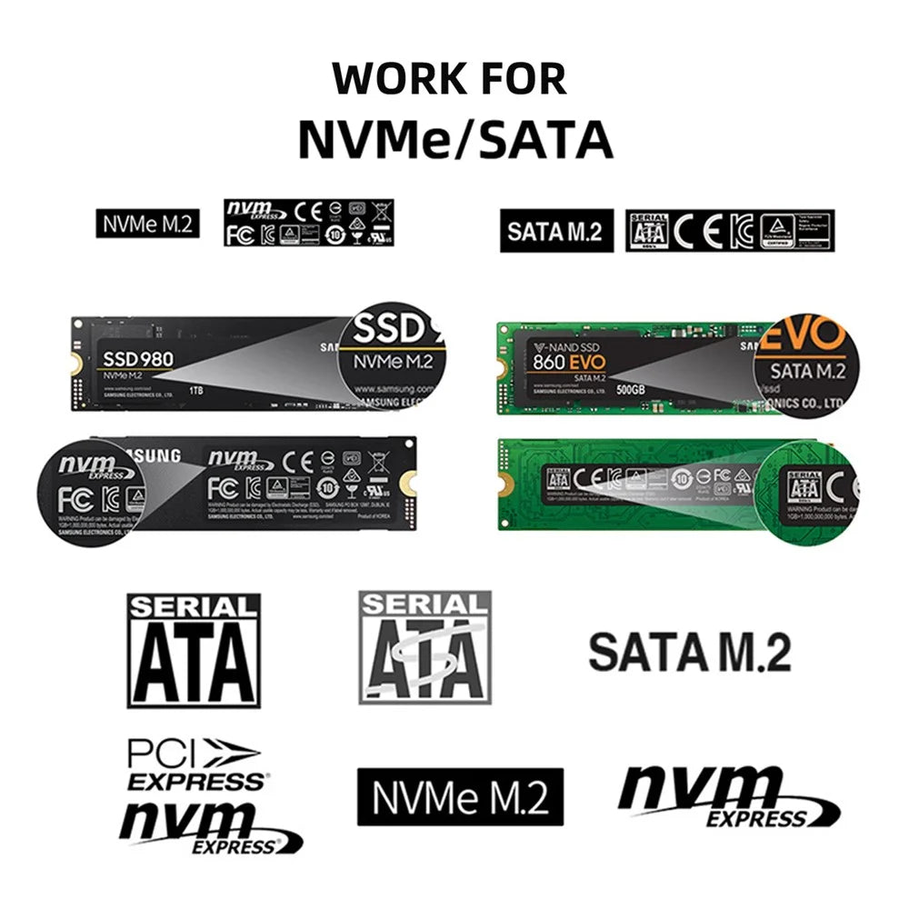 SF-055 Oculink SFF-8612 8611 to U.2 Kit M-Key to NVME PCIe SSD and NGFF to SATA Adapter for Mainboard - 3