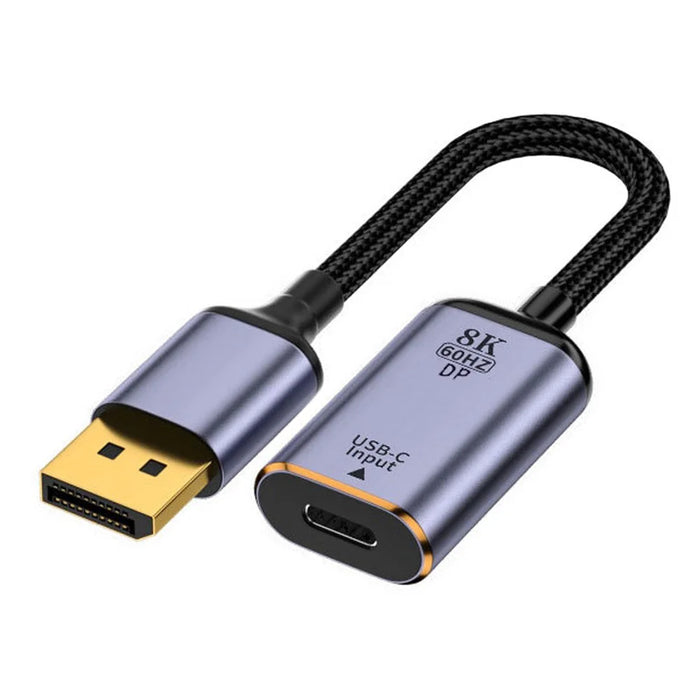 UC-038-D8K USB-C Type C Female to Displayport Converter HDTV Adapter Cable 8K / 60hz 4K / 120hz for Tablet Phone Laptop - 1