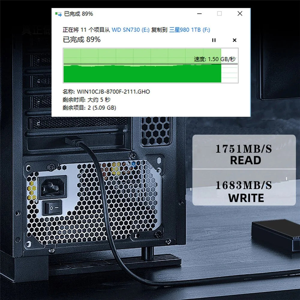 UC-104 USB 3.2 Gen2 Type-C 20Gbps USB-C to PCI-E 4X Express Card Adapter for Desktop Motherboard (ASM3242 Chip) - 5