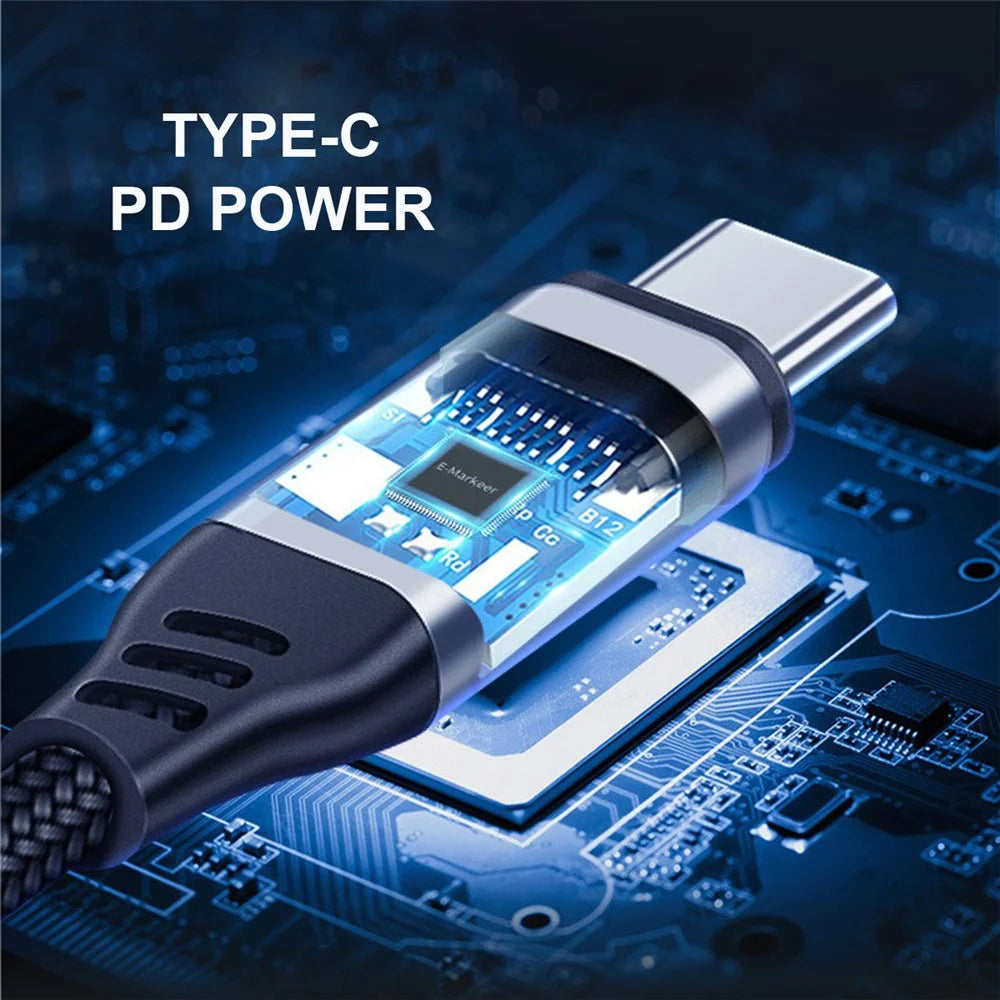 UC-027-Y002 USB-C Type C to HD VGA Dual USB 3.0 HUB Converter HDTV Adapter 4K 60Hz 1080P with Female PD Power Port - 7