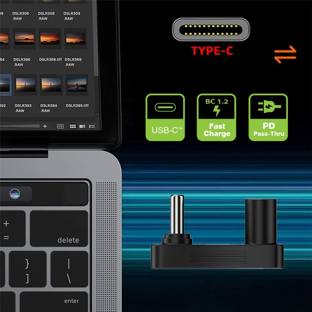 UC-068-OS 10Gbps USB3.0 Type C Male to Female Elbow U-shape Power Data Video Adapter - 4