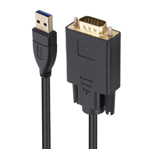 WT04 1.8m Drive-free USB 3.0 Male to VGA Male Adapter Cable Projector Monitor Conversion Cable - 1
