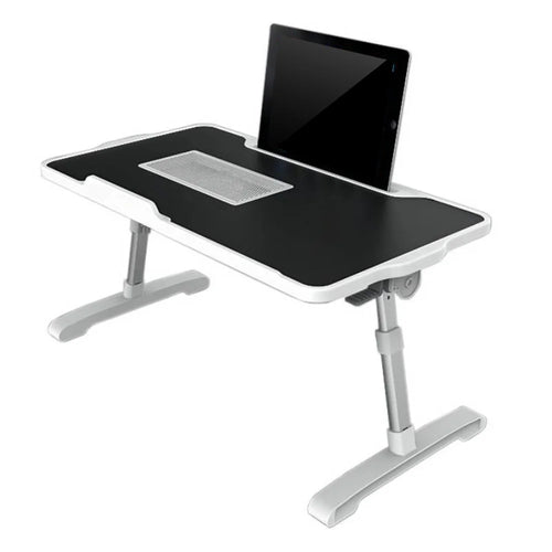 NBT400 Height Angle Adjustable Laptop Table with Cooling Fan Foldable Bed Sofa Laptop Tray - Black with Fan - 1