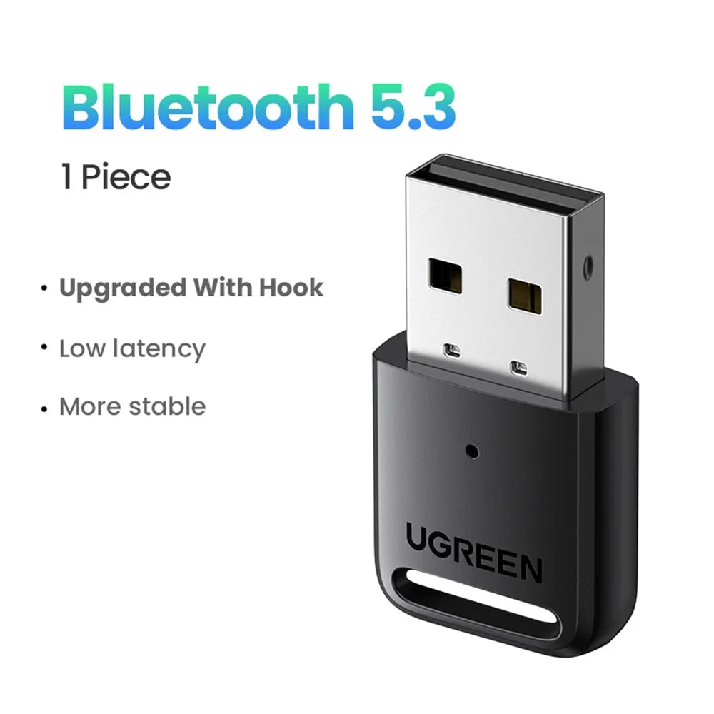 UGREEN USB Bluetooth-compatible 5.3 Dongle Adapter for PC Speakers Wireless Mouse Keyboard Audio Receiver Transmitter - 2