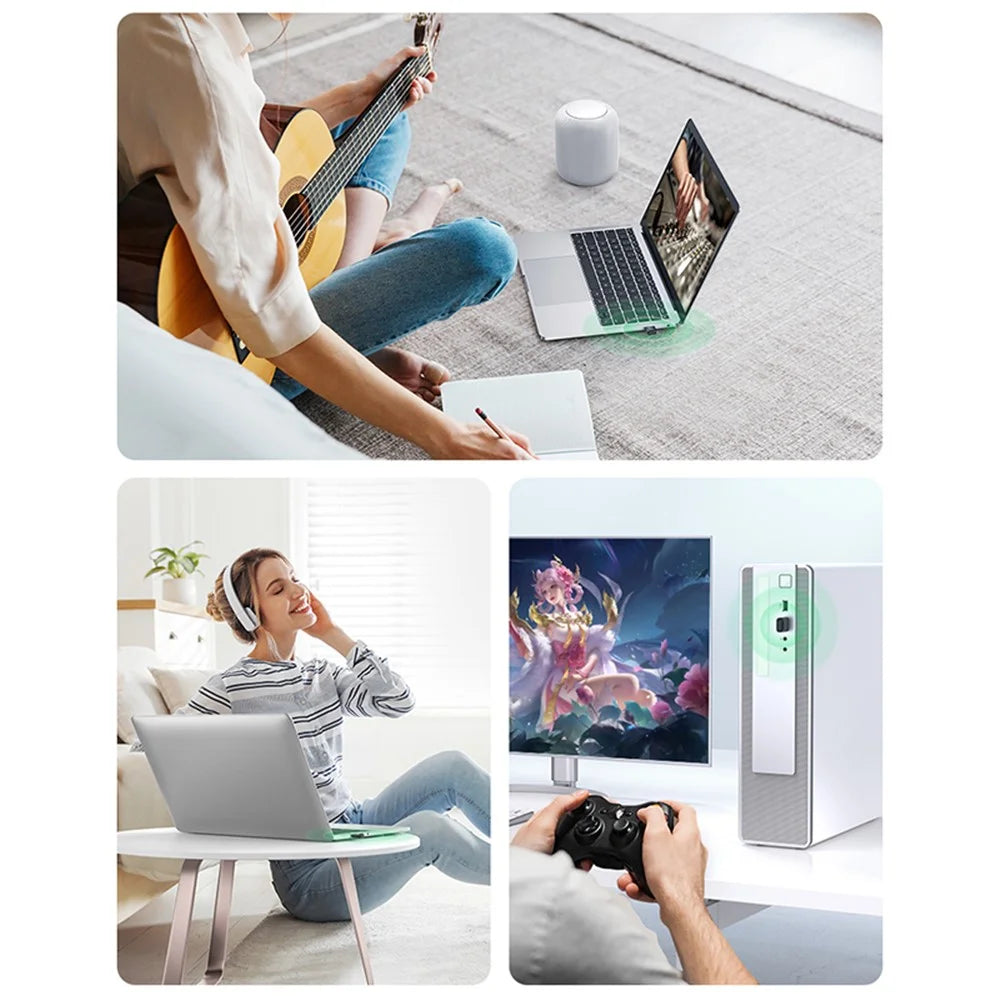 UGREEN USB Bluetooth-compatible 5.3 Dongle Adapter for PC Speakers Wireless Mouse Keyboard Audio Receiver Transmitter - 6