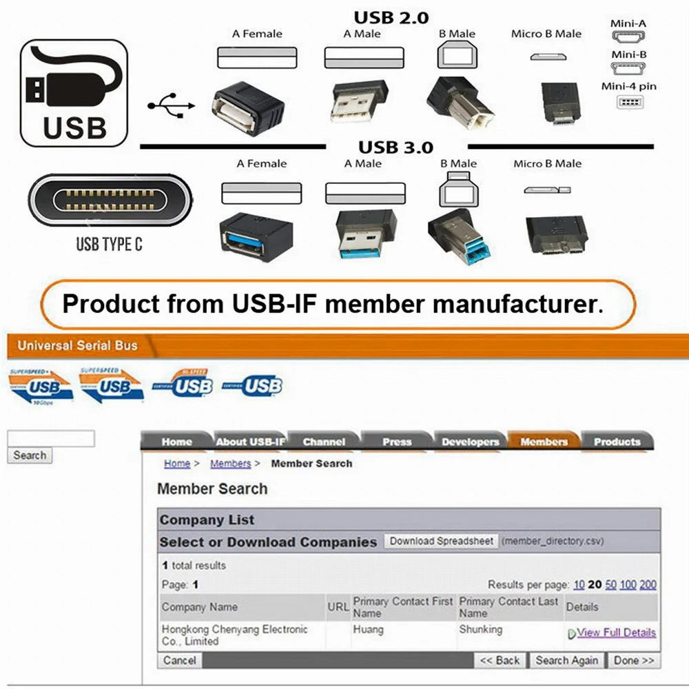 UC-035-RI USB Type C to USB 3.0 Female OTG Adapter Right Angled 90 Degree for Mac Laptop Cell Phone - 7