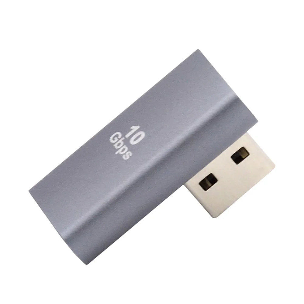 U3-018-RI 10Gbps USB3.0 Male to Female Extension Power Data Video Adapter, Low Profile 90 Degree Right Angled Type - 2