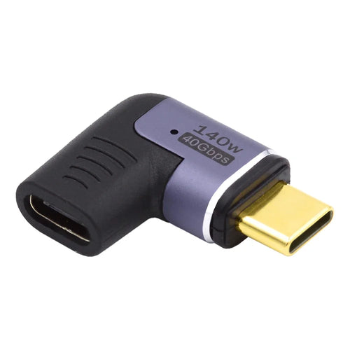 UC-062-RI 40Gbps USB4 Magnetic Type C Male to Female Left Right Angled 140W Power Data 8K Video Adapter for Laptop Phone - 1