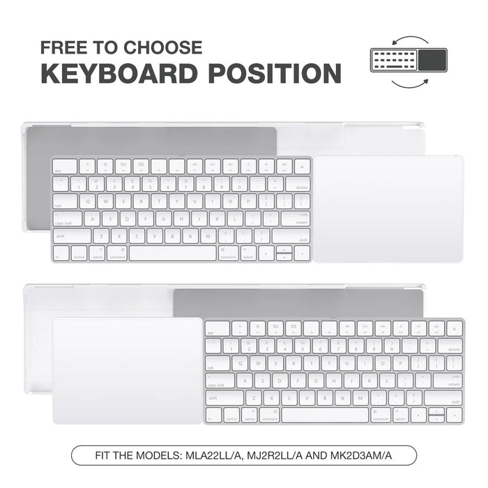BESTAND For Apple Magic Trackpad 2 / 3  /  Magic Keyboard 2 / 3 Adjustable Bracket Desktop Holder Stand - White - 2