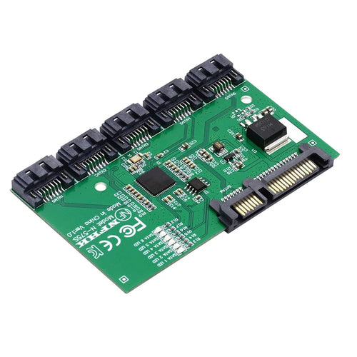 SA-054 SATA 3.0 6Gbps 1 to 5 Splitter Ports HUB Adapter Converter PM Multiplier Port Selector JMB575 - 1
