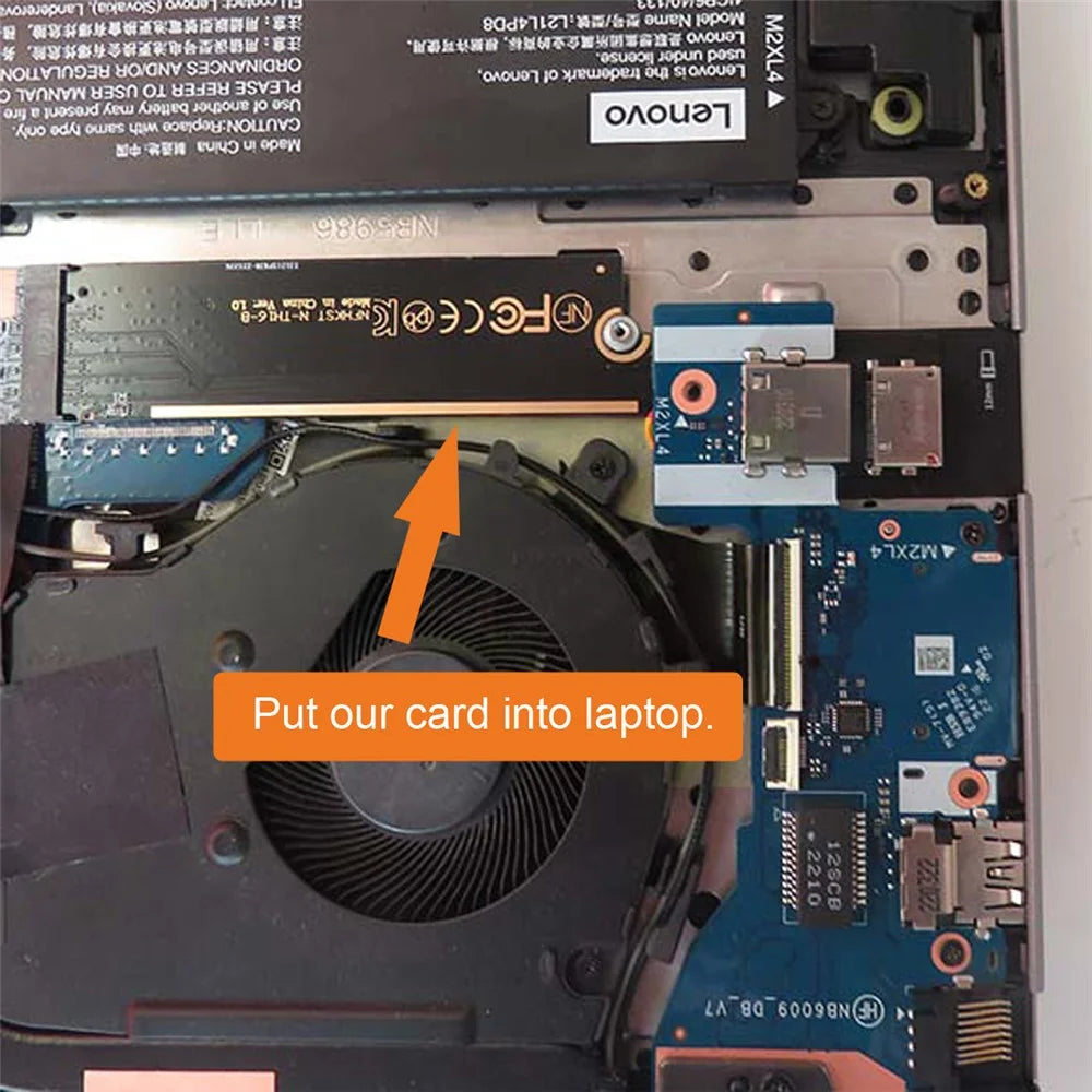 PCI-E 3.0 M.2 M-key to Oculink SFF-8612 SFF-8611 Host Adapter for ThinkBook 16+ Laptop External Graphics Card & SSD - 5