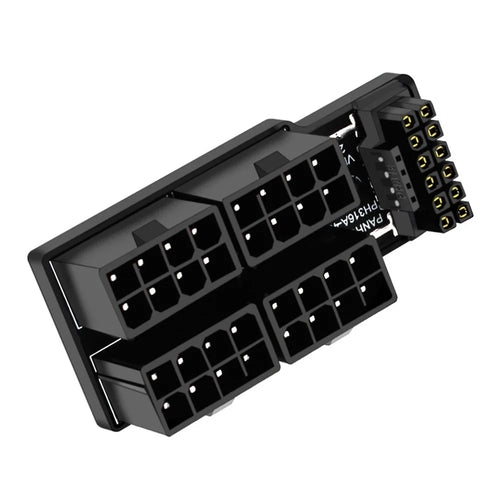 12VHPWR ATX3.0 PCI-E 5.0 Power Modular Adapter to 4 ATX 8Pin Down Angled 90 Degree for 4080 5090TI 16Pin 12+4P Graphics Card - 1
