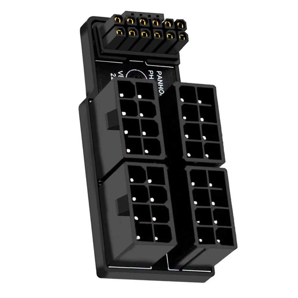 12VHPWR ATX3.0 PCI-E 5.0 Power Modular Adapter to 4 ATX 8Pin 90 Degree Up Angled for 4080 5090TI 16Pin 12+4P Graphics Card - 1