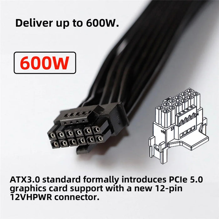 12VHPWR ATX3.0 PCI-E 5.0 Power Modular Adapter to 4 ATX 8Pin 90 Degree Up Angled for 4080 5090TI 16Pin 12+4P Graphics Card - 2