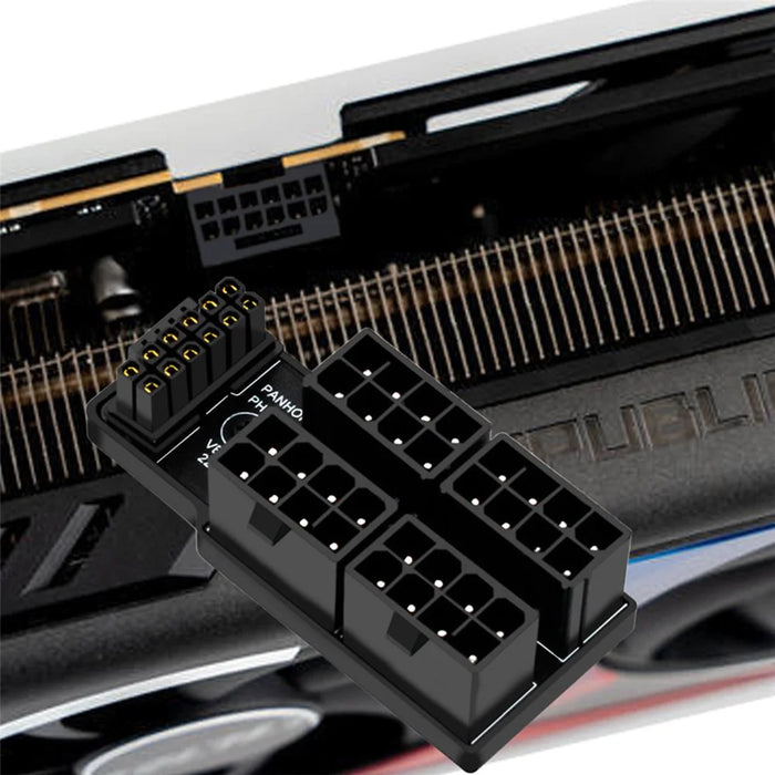12VHPWR ATX3.0 PCI-E 5.0 Power Modular Adapter to 4 ATX 8Pin 90 Degree Up Angled for 4080 5090TI 16Pin 12+4P Graphics Card - 5
