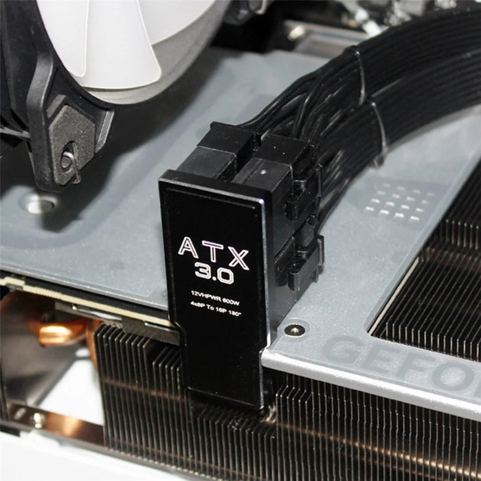 12VHPWR ATX3.0 PCI-E 5.0 Power Modular Adapter to 4 ATX 8Pin 90 Degree Up Angled for 4080 5090TI 16Pin 12+4P Graphics Card - 6