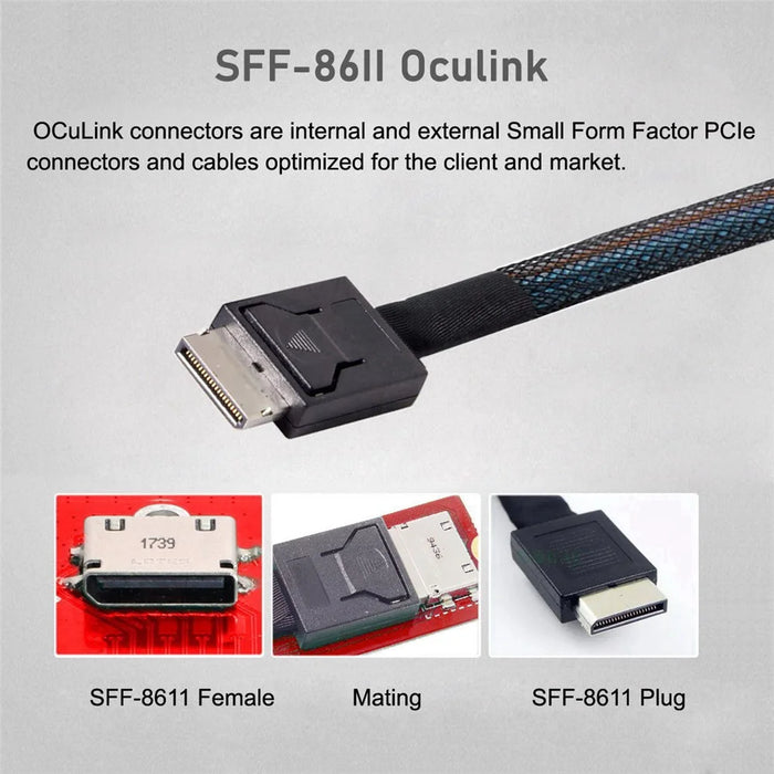 PCI-E 3.0 M.2 M-key to Oculink Host Adapter for GPD WIN Max2 External Graphics Card & SSD - 6