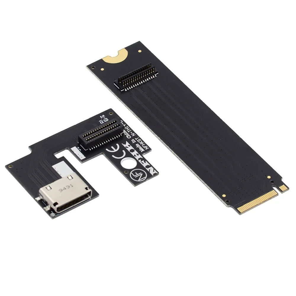 PCI-E 3.0 M.2 M-key to Oculink SFF-8612 SFF-8611 Host Adapter for ThinkBook 14+ Laptop External Graphics Card & SSD - 1
