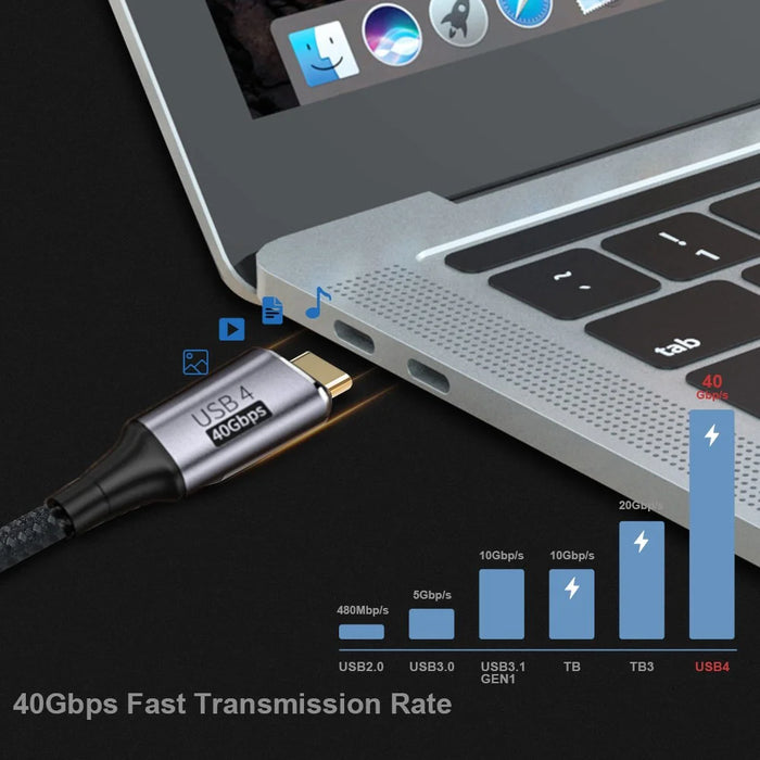 UC-143 Type-C USB4 40Gbps to PCI-E SSD 4x Graphics Card Converter Cable USB4.0 40Gbps JHL7440 Chipset - 3