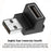 U3-018-DN 10Gbps USB3.0 Male to USB3.0 Female Adapter 90 Degree Angled Type Video Adapter - 5