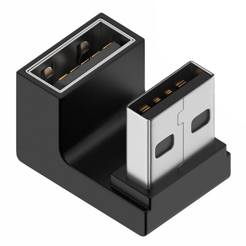 U3-018-OU 10Gbps USB3.0 Male to Female Extension Power Data Video Adapter Opposite U-Shape Back Angled - 1