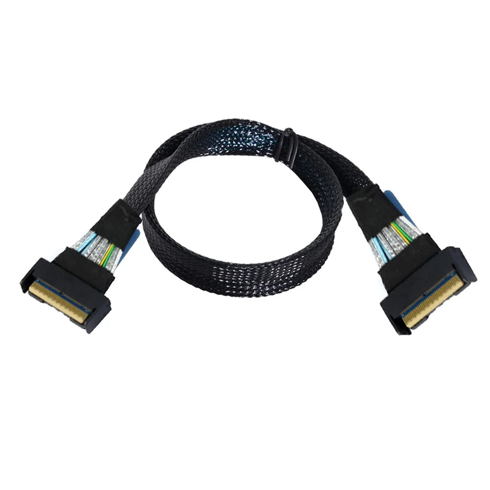 SF-063 50cm MCIO 74Pin Male to SFF-8654 74Pin Male Extension Cable PCI-E 5.0 Mini Cool Edge IO MCIO Cable - 2