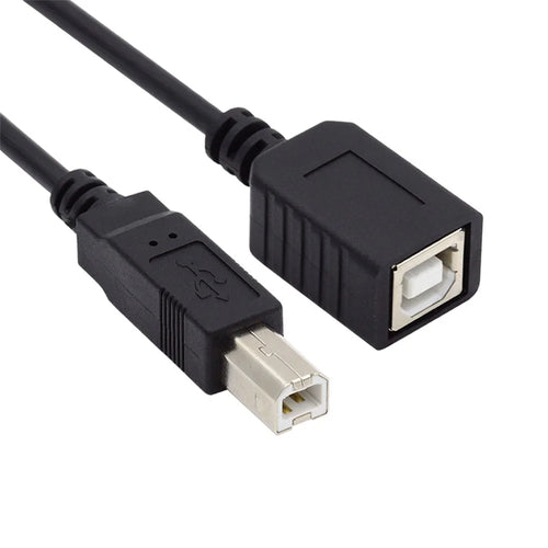 U2-068-BK 20cm USB 2.0 B Type Male to Female Extension Cable 20cm for Printer Scanner Hard Disk - 1