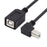 U2-068-UP 20cm Elbow Type B Male USB 2.0 to Female Extension Cable 480Mbps Data Transfer for Printer Scanner Disk - 1