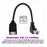 U2-068-UP 20cm Elbow Type B Male USB 2.0 to Female Extension Cable 480Mbps Data Transfer for Printer Scanner Disk - 2
