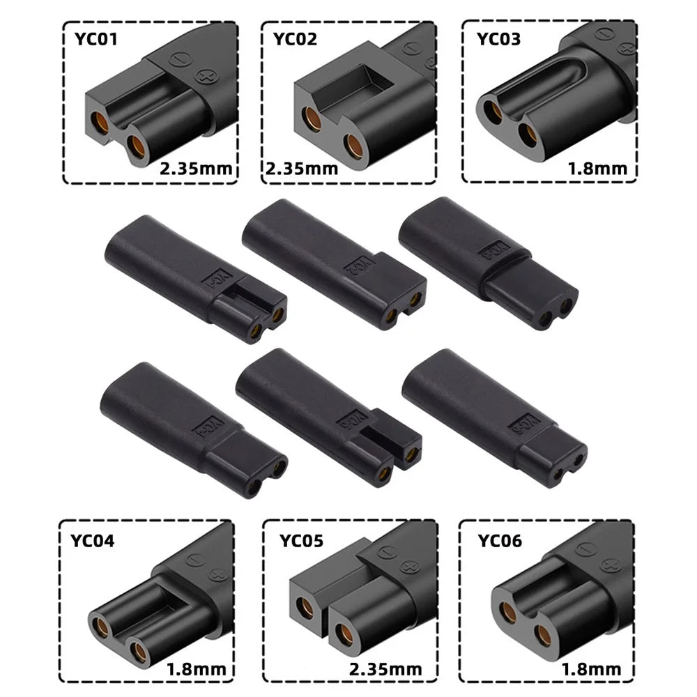 6Pcs / Set UC-150 5V Type-C Female to 2 Pin Adapter Kit Charger Adapter for Electric Hair Clipper Shavers - 4