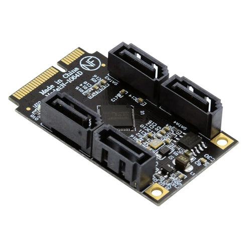 SA-033-4P Mini PCI-E to SATA 3.0 Four Ports Converter 6Gbps PCI Express SSD Adapter Card - 1