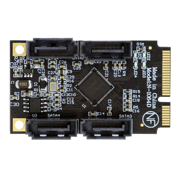 SA-033-4P Mini PCI-E to SATA 3.0 Four Ports Converter 6Gbps PCI Express SSD Adapter Card - 2
