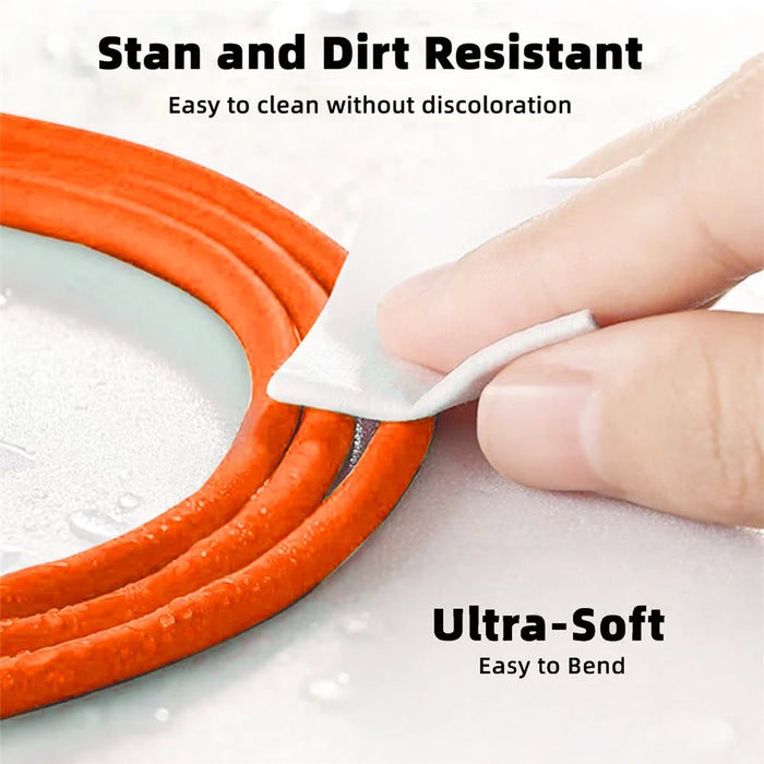 U2-089-OR-1.0M USB-A to Micro USB Cable Liquid Silicone USB2.0 480Mbps Data Cord for Laptop Tablet Phone - 3